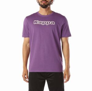 Kappa Logo Cabal T Shirts Purple | 32847-GYPN