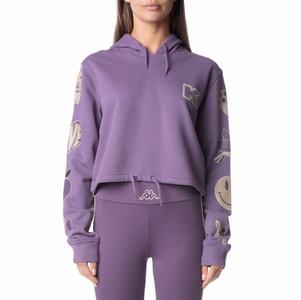 Kappa Logo Ceci Hoodie Purple | 06124-OBFJ