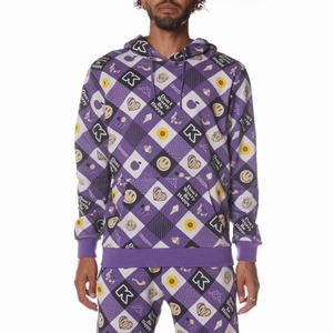 Kappa Logo Felix Hoodie Purple | 39475-RAHU