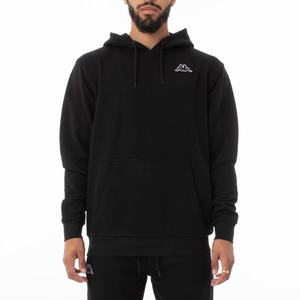 Kappa Logo Fleece Caiok Hoodie Black | 15046-HLBG