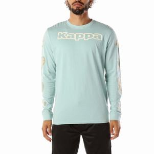 Kappa Logo Simbola T Shirts Light Blue | 74561-NEYM