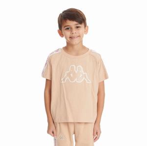 Kappa Logo Tape Avirec 2 T Shirts Beige | 58240-JAZY