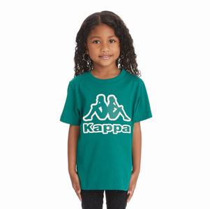 Kappa Logo Tape Bant T Shirts Dark Green | 67324-SHDA