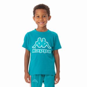 Kappa Logo Tape Bant T Shirts Peacock | 34185-JXLN