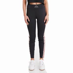 Kappa Logo Tape Desir Leggings Black | 36748-WLMF