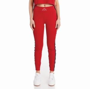 Kappa Logo Tape Desir Leggings Red | 50698-JMVX