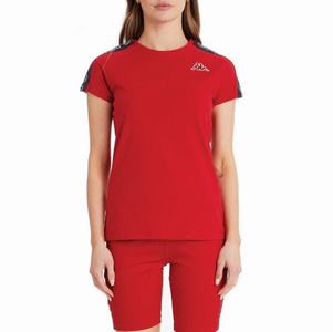 Kappa Logo Tape Diza T Shirts Red | 49831-HLGI