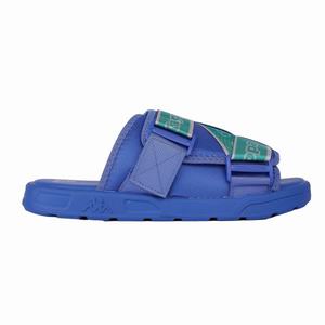 Kappa Logo Tape Kalpi Sandals Blue Turquoise | 48562-LDES