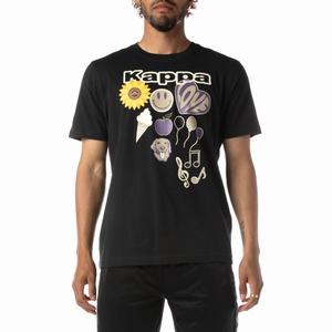 Kappa Logo Tutto T Shirts Black | 60923-MGCW