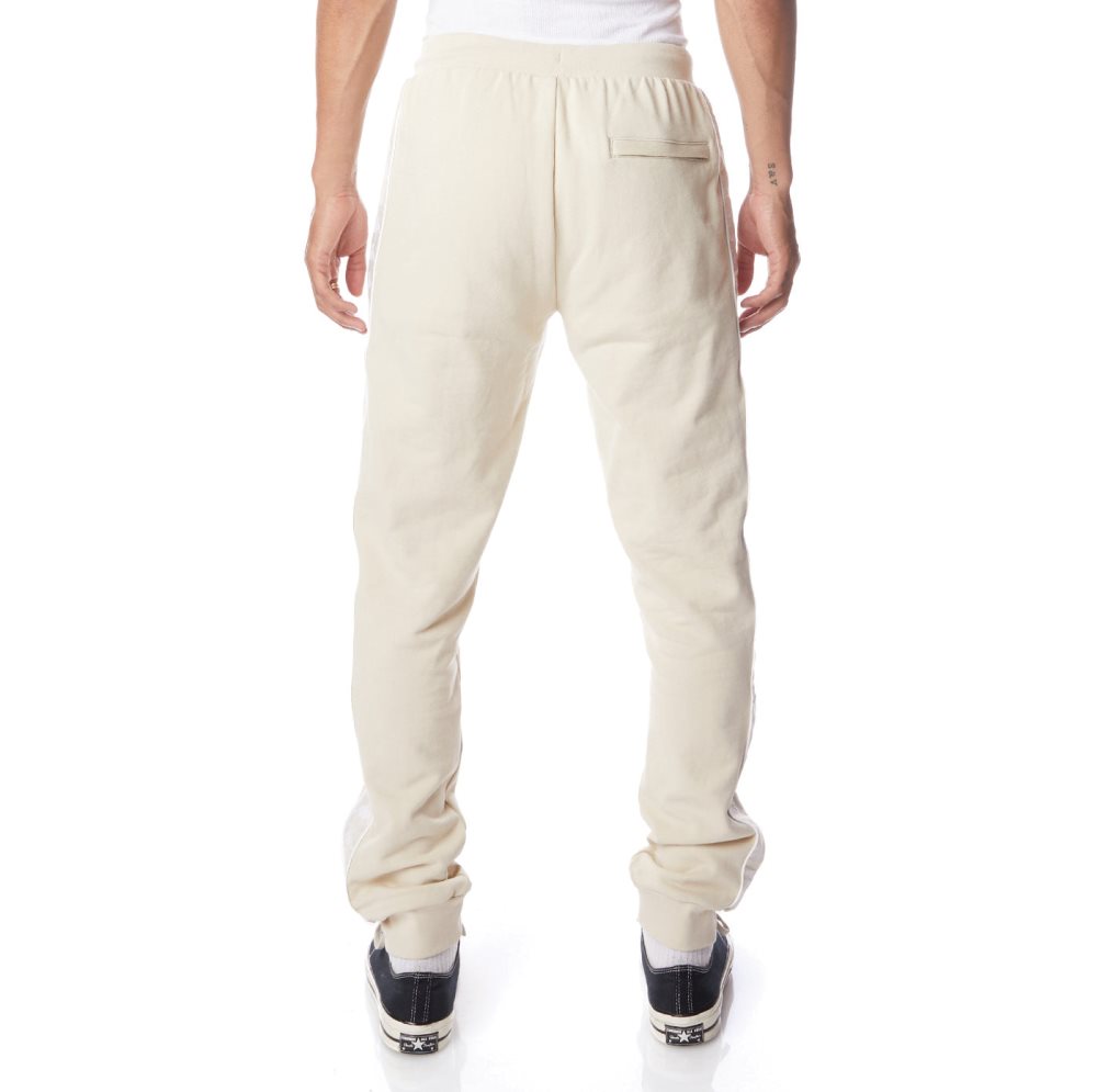 Kappa 222 Banda Alanz 2 Sweatpants Beige White | 94723-YIRT