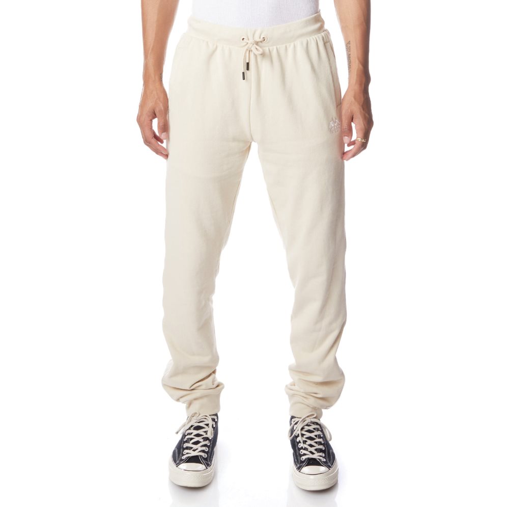 Kappa 222 Banda Alanz 2 Sweatpants Beige White | 94723-YIRT