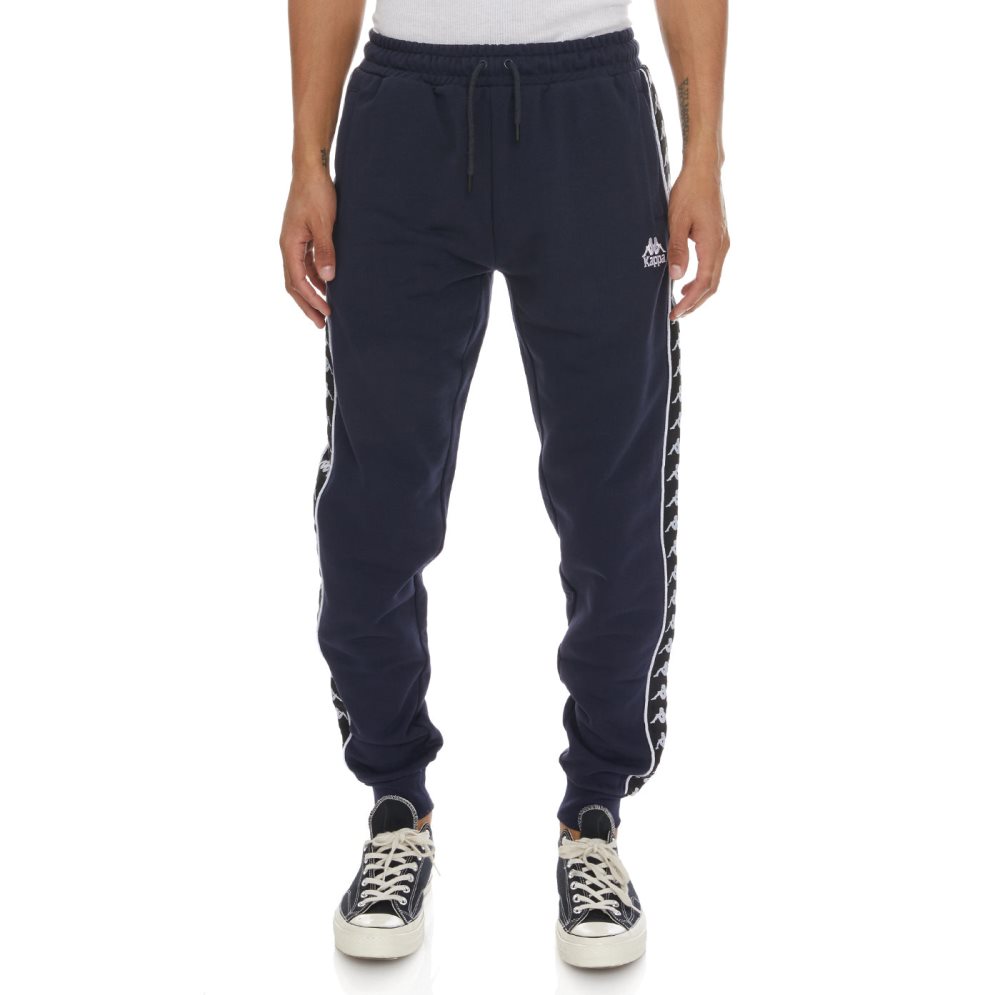 Kappa 222 Banda Alanz 2 Sweatpants Navy Black | 03812-GSEX