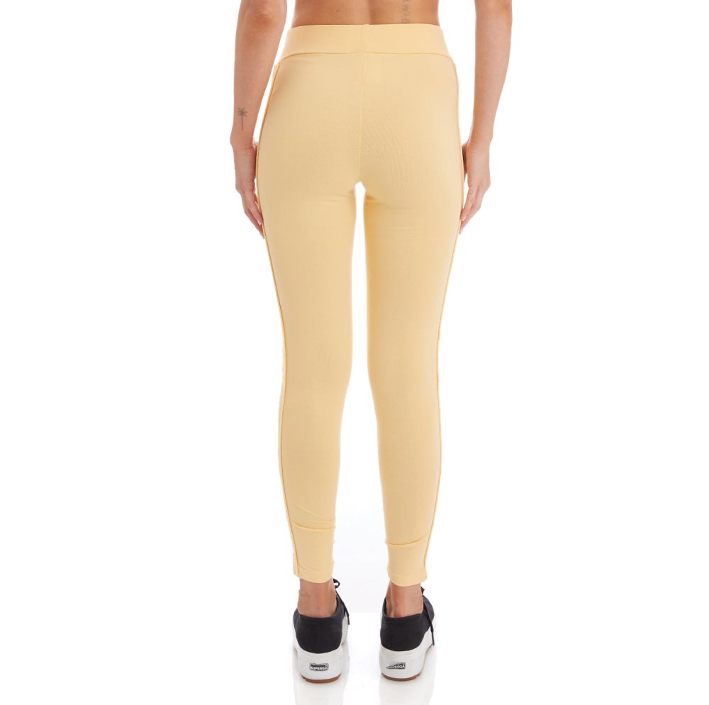 Kappa 222 Banda Baldhill Leggings Light Yellow White | 01685-QZET