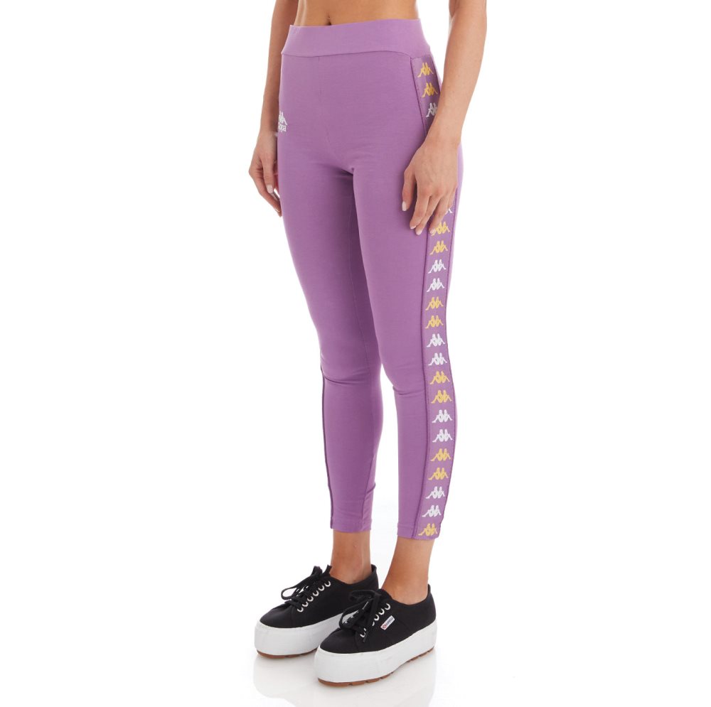 Kappa 222 Banda Baldhill Leggings Purple Lavender | 85092-DMAZ