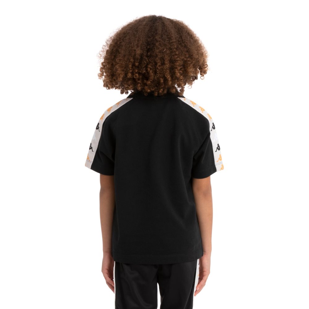 Kappa 222 Banda Calsi 2 Polo T Shirts Black | 50812-KFLV