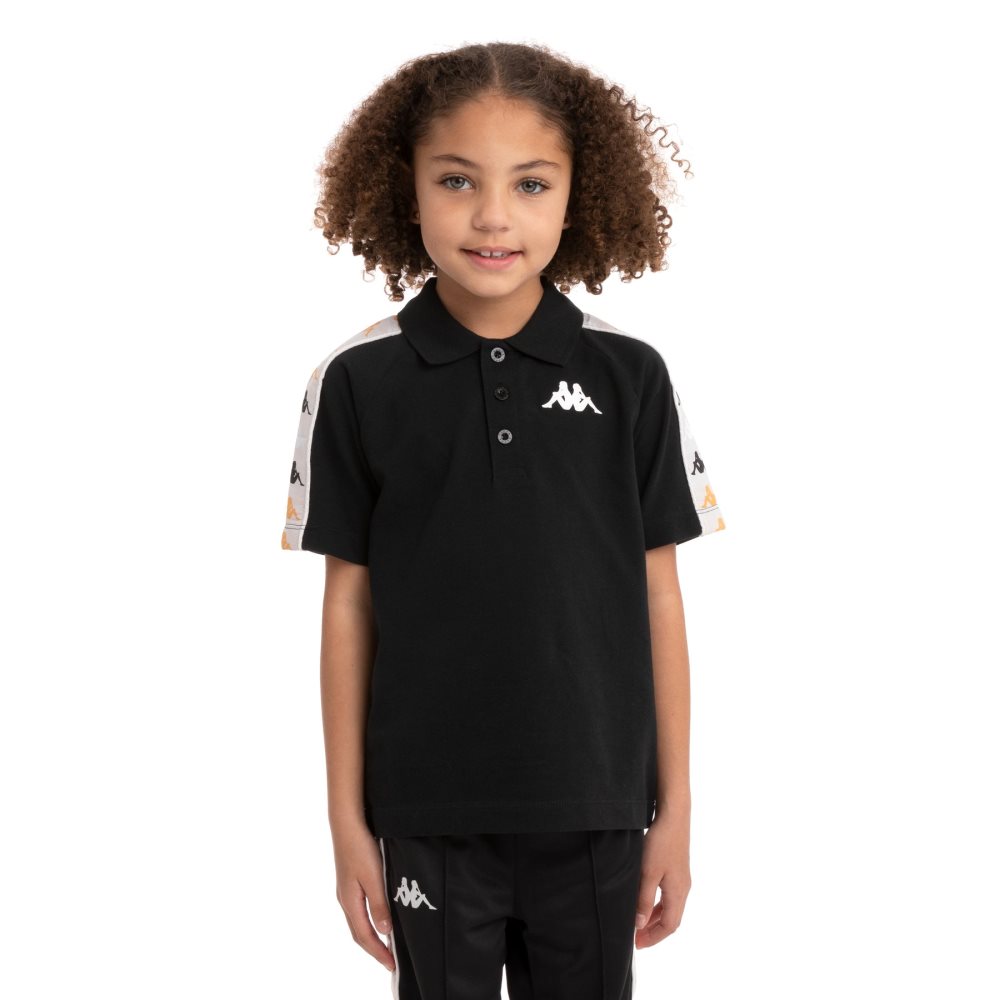 Kappa 222 Banda Calsi 2 Polo T Shirts Black | 50812-KFLV