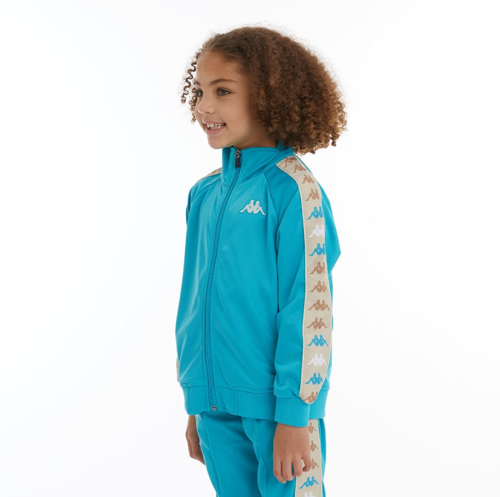 Kappa 222 Banda Dullo 2 Track Jackets Light Turquoise | 56418-GIBO