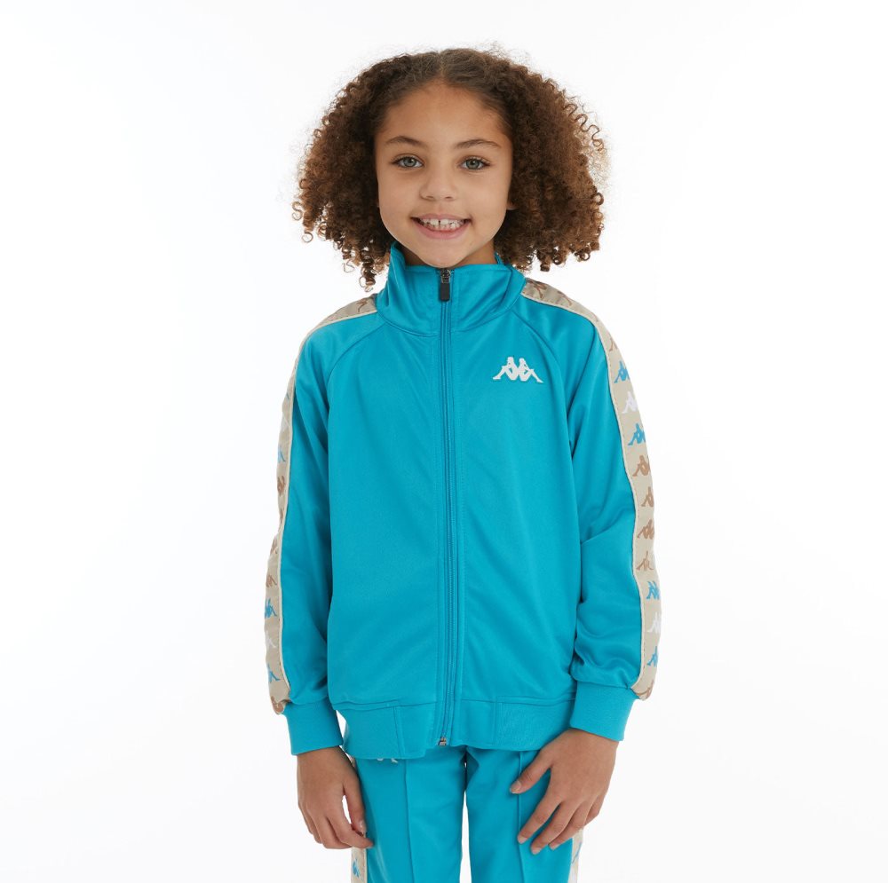 Kappa 222 Banda Dullo 2 Track Jackets Light Turquoise | 56418-GIBO