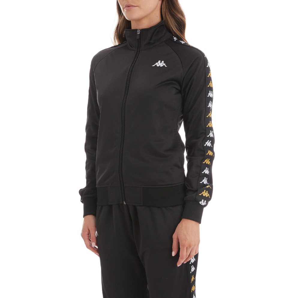 Kappa 222 Banda Hatillo Track Jackets Black | 54798-DGEQ