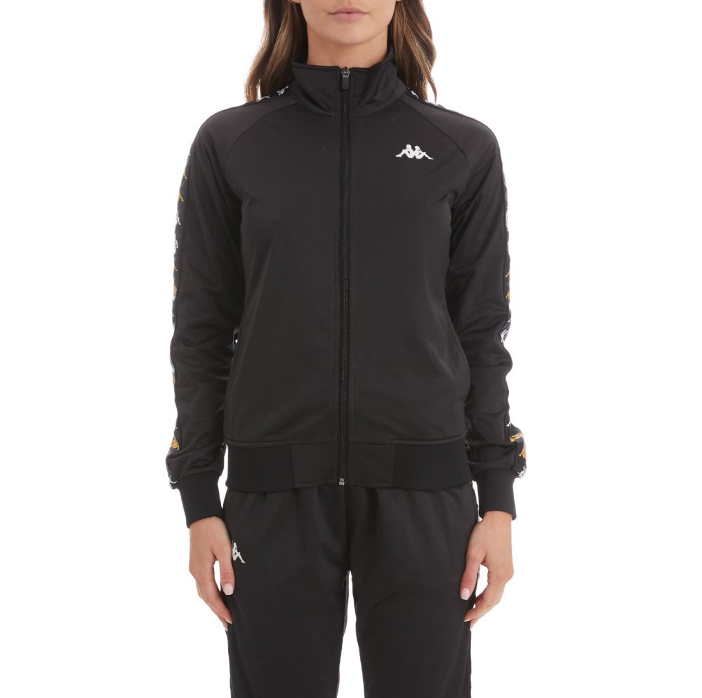 Kappa 222 Banda Hatillo Track Jackets Black | 54798-DGEQ