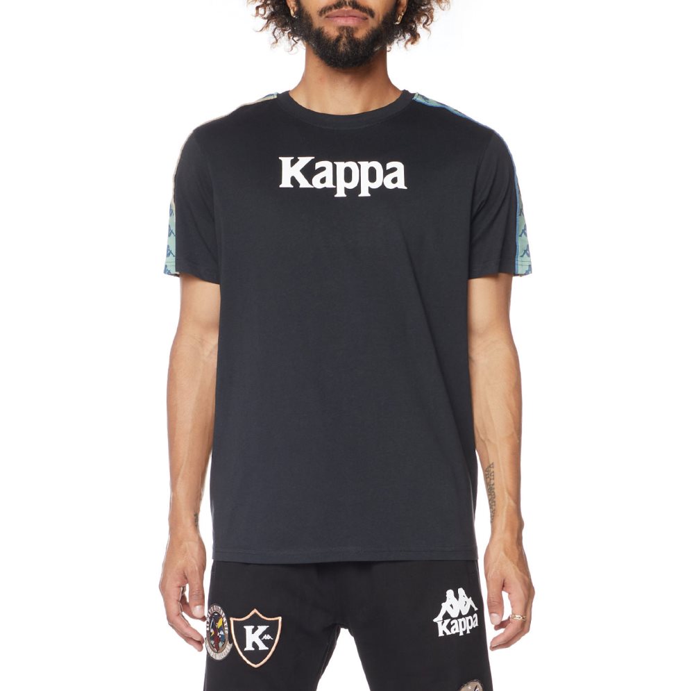 Kappa 222 Banda Mars T Shirts Black Olive | 53190-HXAN