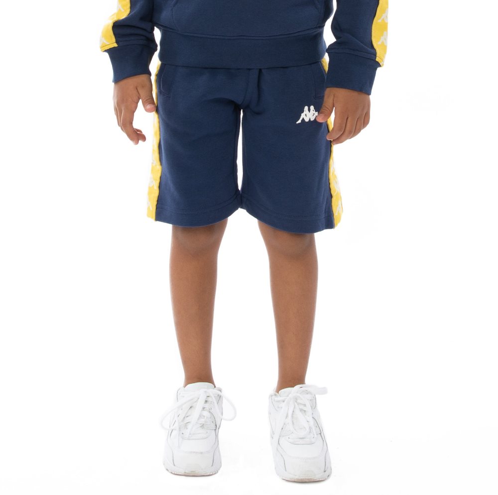 Kappa 222 Banda Marvz Shorts Yellow Blue White | 28497-JTQK