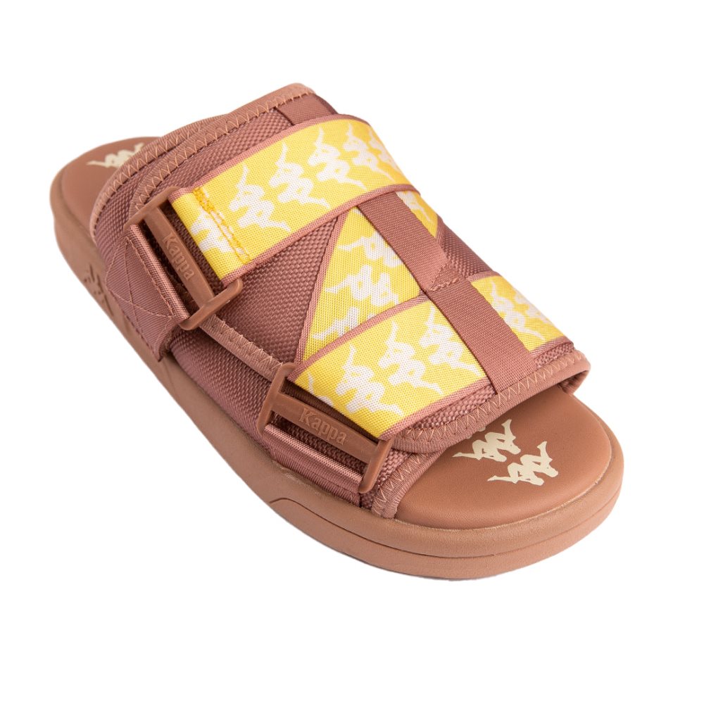 Kappa 222 Banda Mitel 1 Sandals Brown Yellow | 95870-YQIU