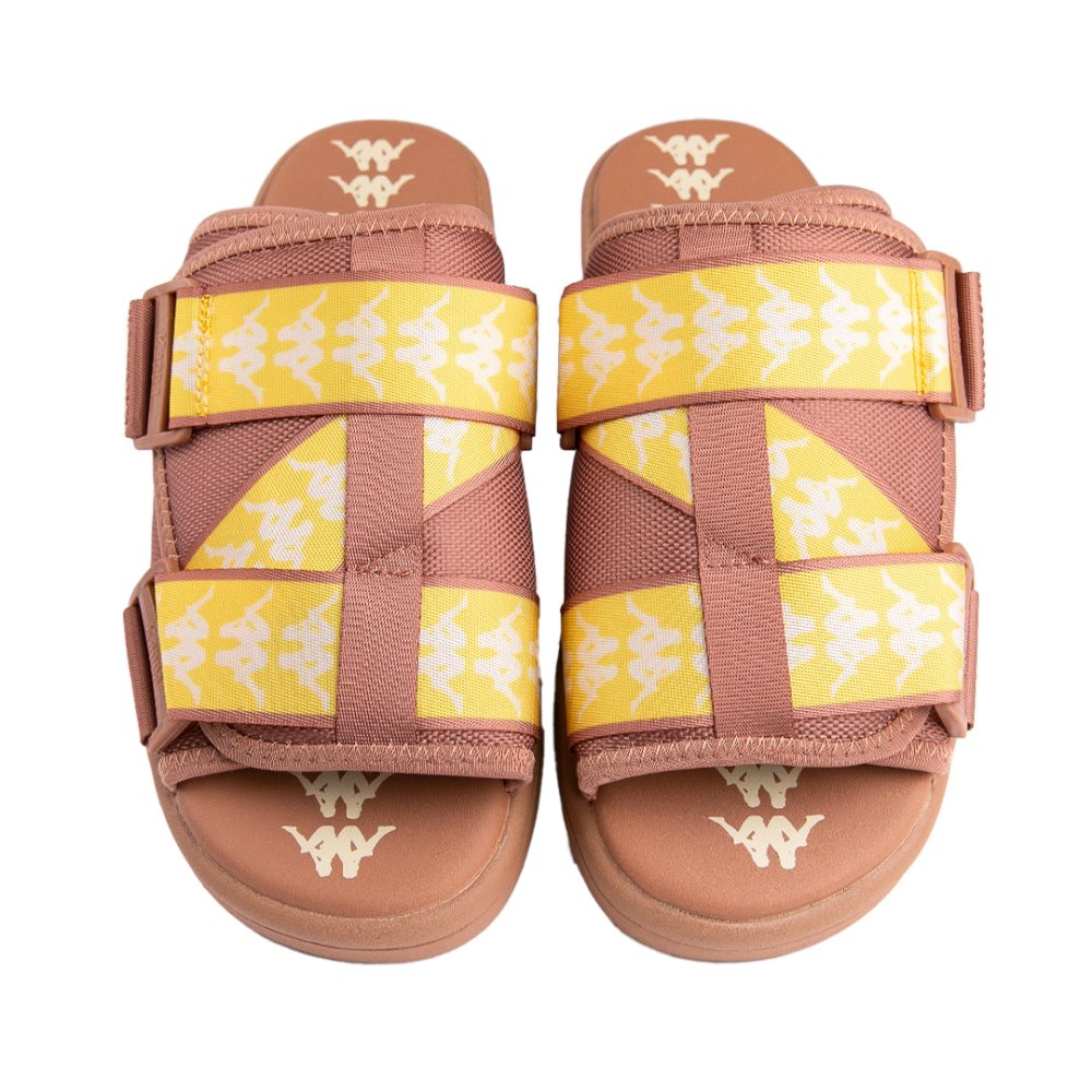 Kappa 222 Banda Mitel 1 Sandals Brown Yellow | 95870-YQIU