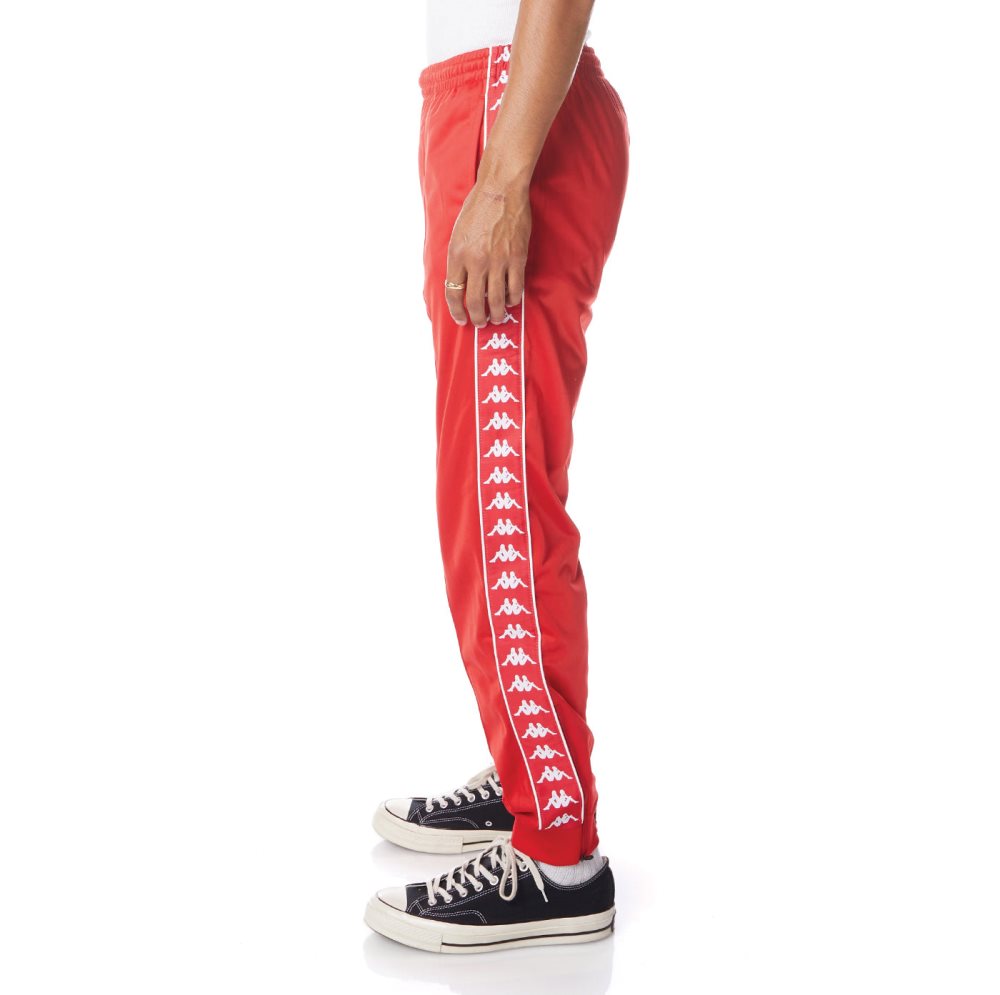 Kappa 222 Banda Rastoriazz Track Pants Red White | 73580-SOKE