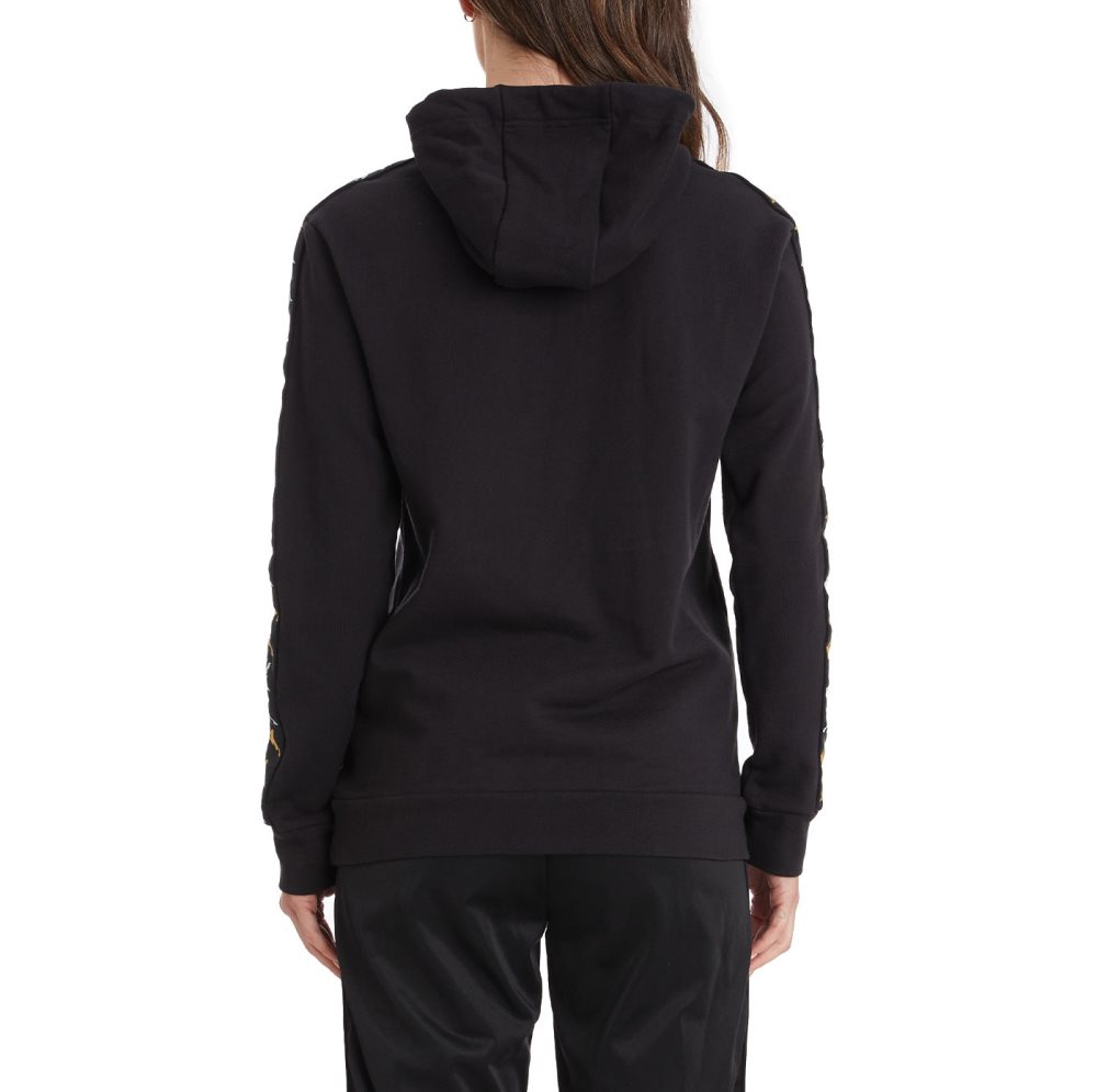 Kappa 222 Banda Thebundaberg Hoodie Black | 63781-RMWJ