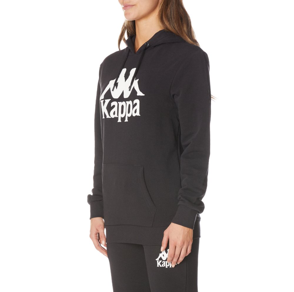 Kappa Authentic Ambanja Hoodie Black | 09316-ASNO