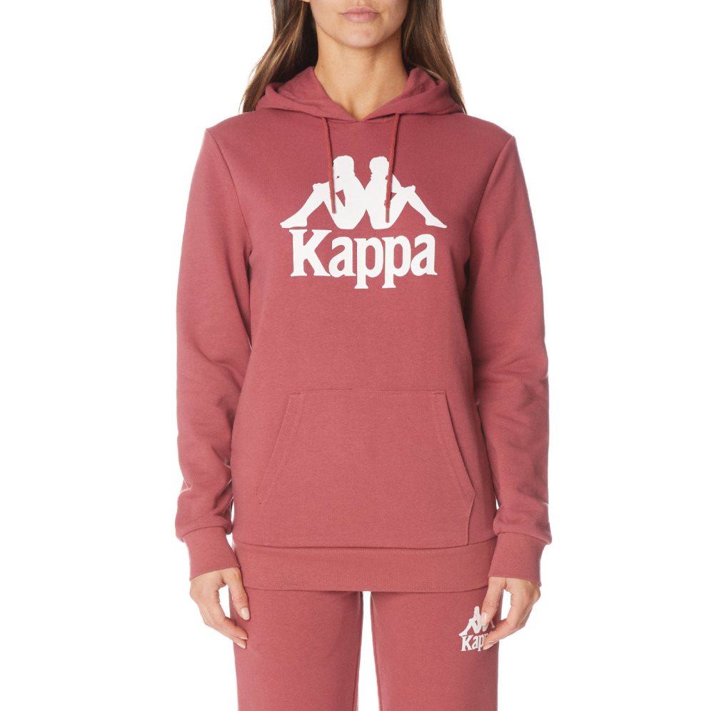 Kappa Authentic Ambanja Hoodie Burgundy | 20648-CSQT