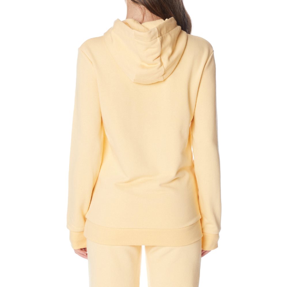 Kappa Authentic Ambanja Hoodie Light Yellow White | 73152-JSDQ