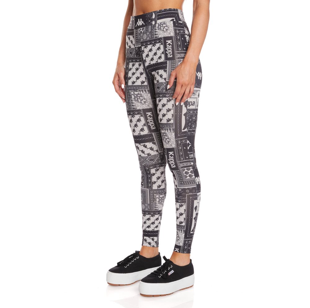 Kappa Authentic Antsalova Leggings Black | 21674-FTBV