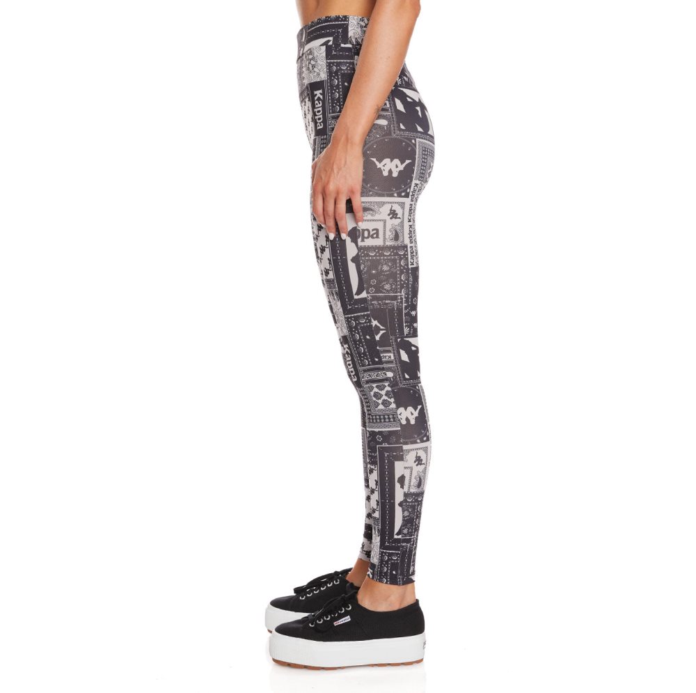 Kappa Authentic Antsalova Leggings Black | 21674-FTBV