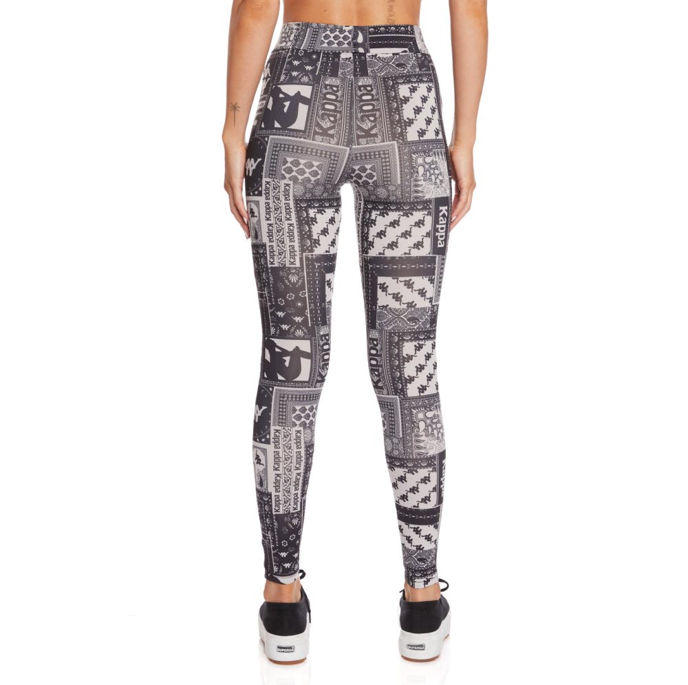 Kappa Authentic Antsalova Leggings Black | 21674-FTBV