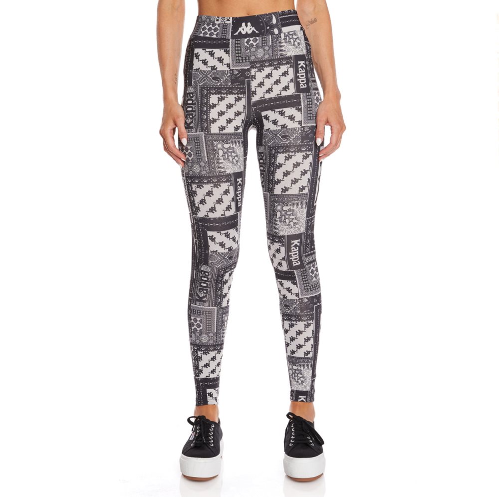 Kappa Authentic Antsalova Leggings Black | 21674-FTBV