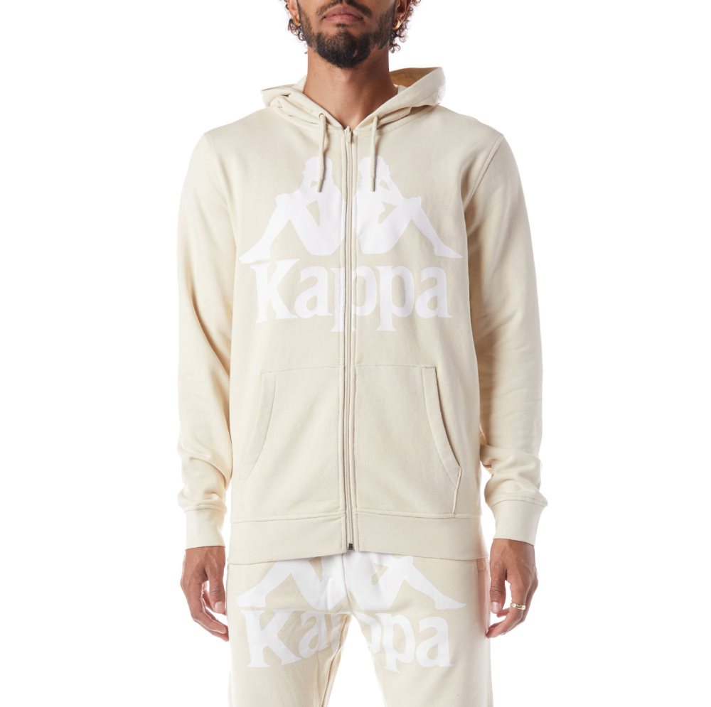 Kappa Authentic Awert Hoodie Beige White | 41980-ZXTW