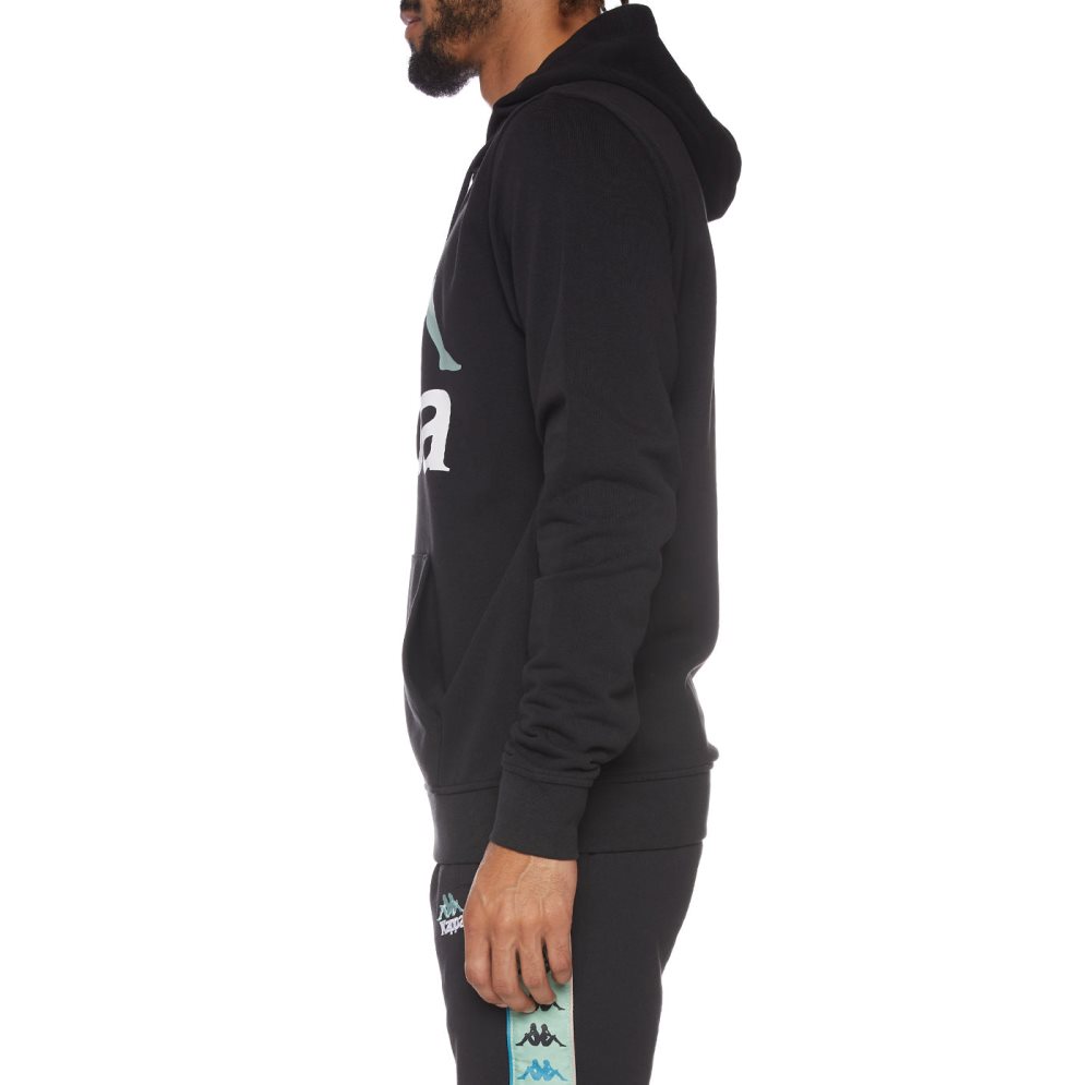 Kappa Authentic Awert Hoodie Black | 31402-HUAY