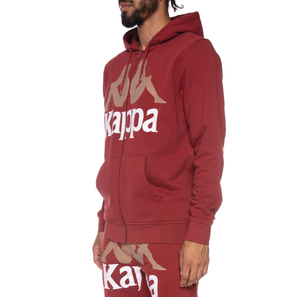 Kappa Authentic Awert Hoodie Burgundy | 39287-WZYA