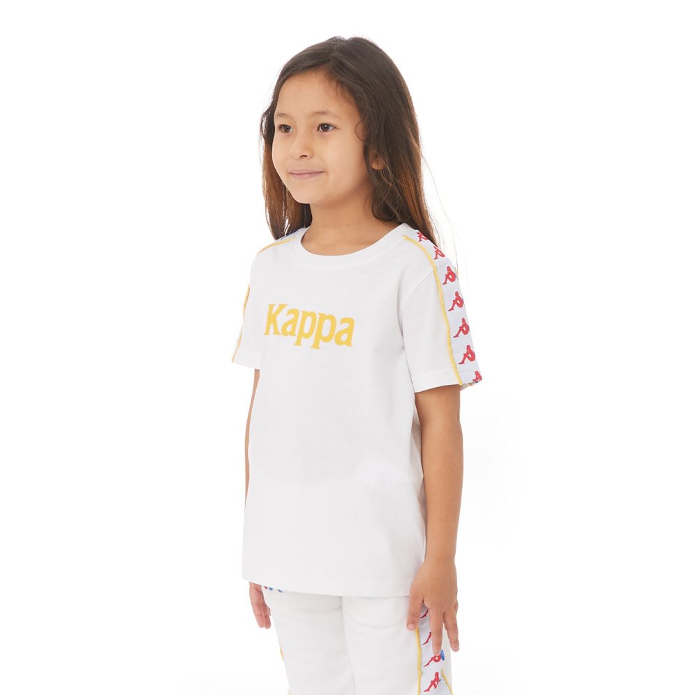 Kappa Authentic Bendoc T Shirts White | 78294-XBYN