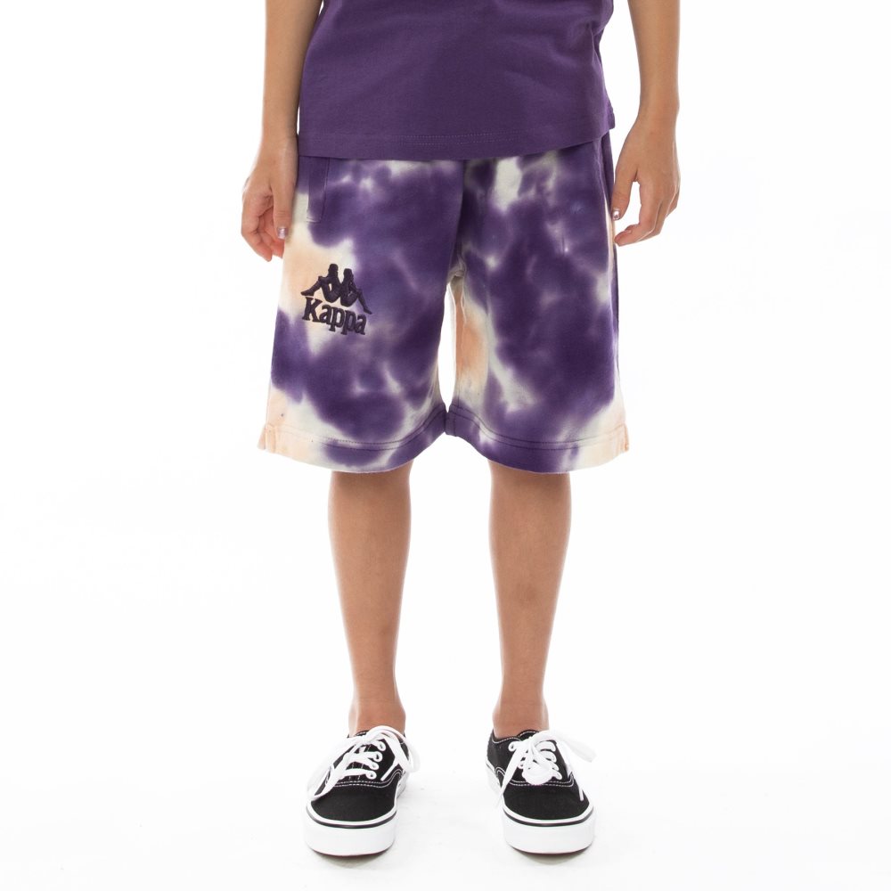 Kappa Authentic Cyntu Tie Dye Shorts Cream Purple | 49013-HEQB