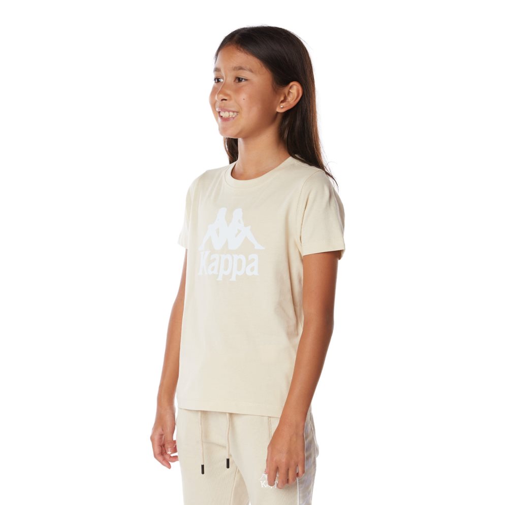 Kappa Authentic Estessi T Shirts Beige | 65327-KTEO