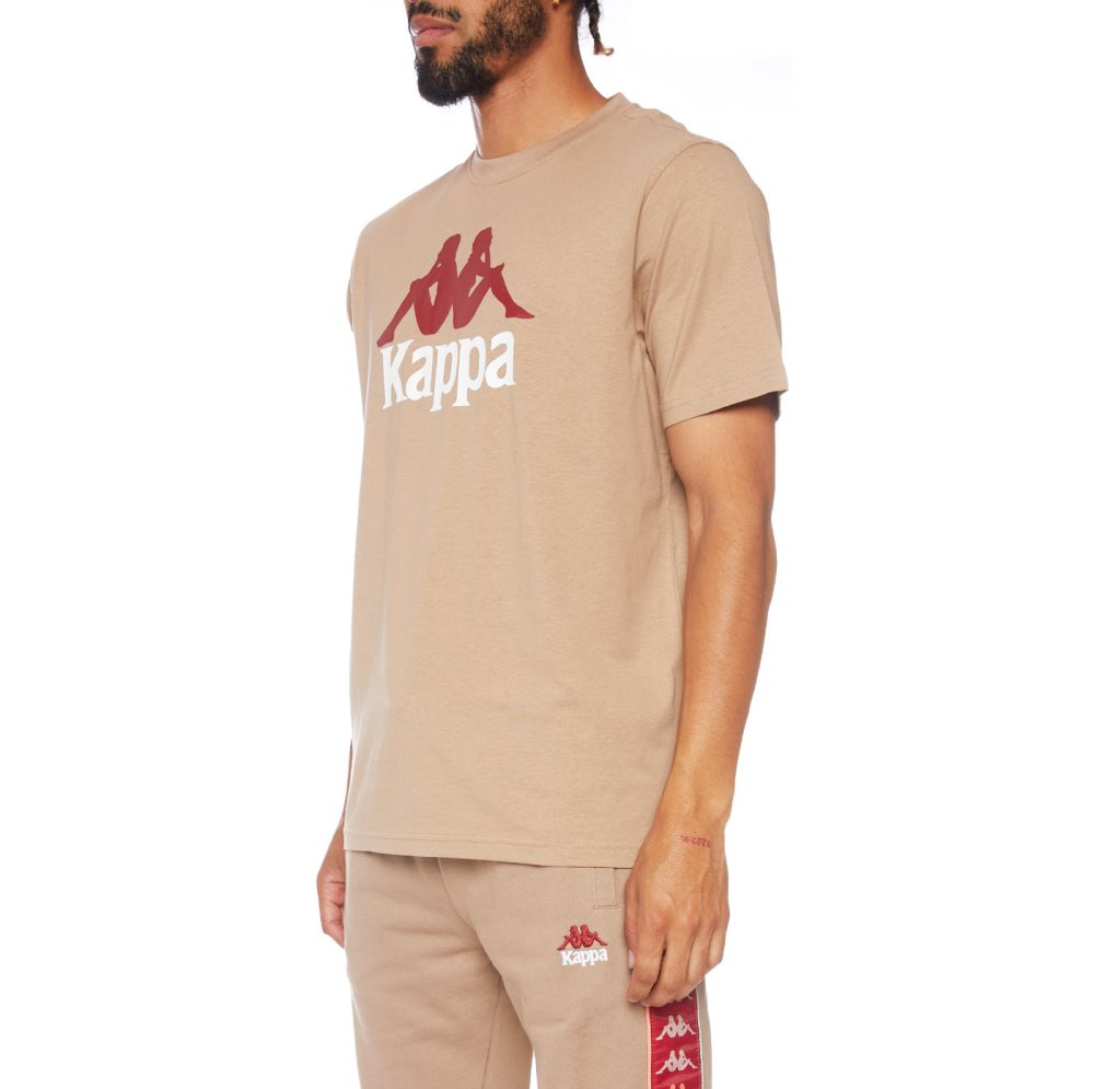 Kappa Authentic Estessi T Shirts Brown | 75248-ECKU