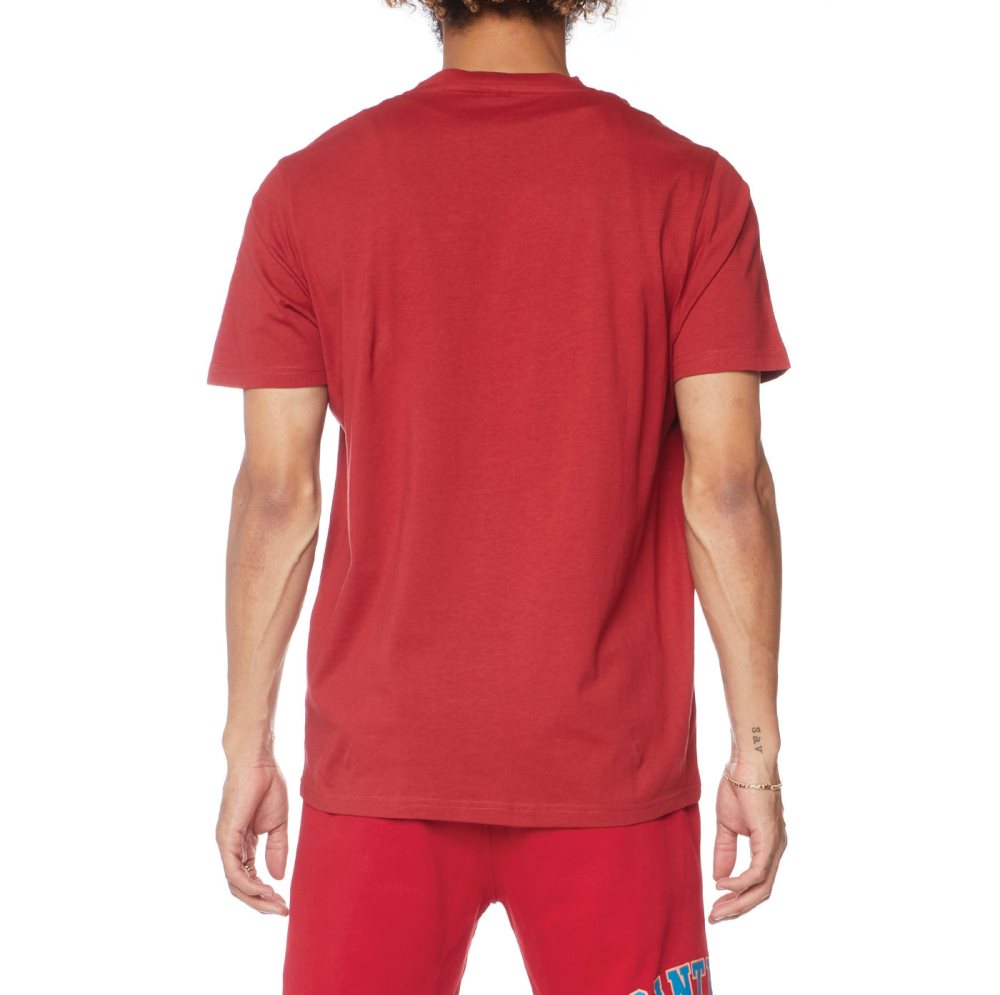 Kappa Authentic Estessi T Shirts Burgundy | 08243-MBDV