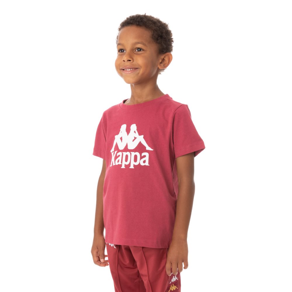 Kappa Authentic Estessi T Shirts Burgundy | 80674-BEAG