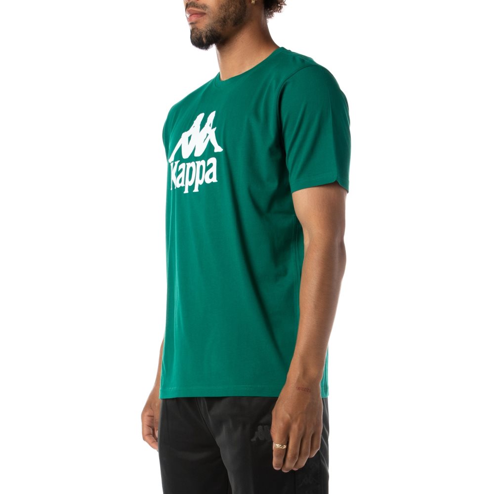 Kappa Authentic Estessi T Shirts Green White | 97625-TLYS