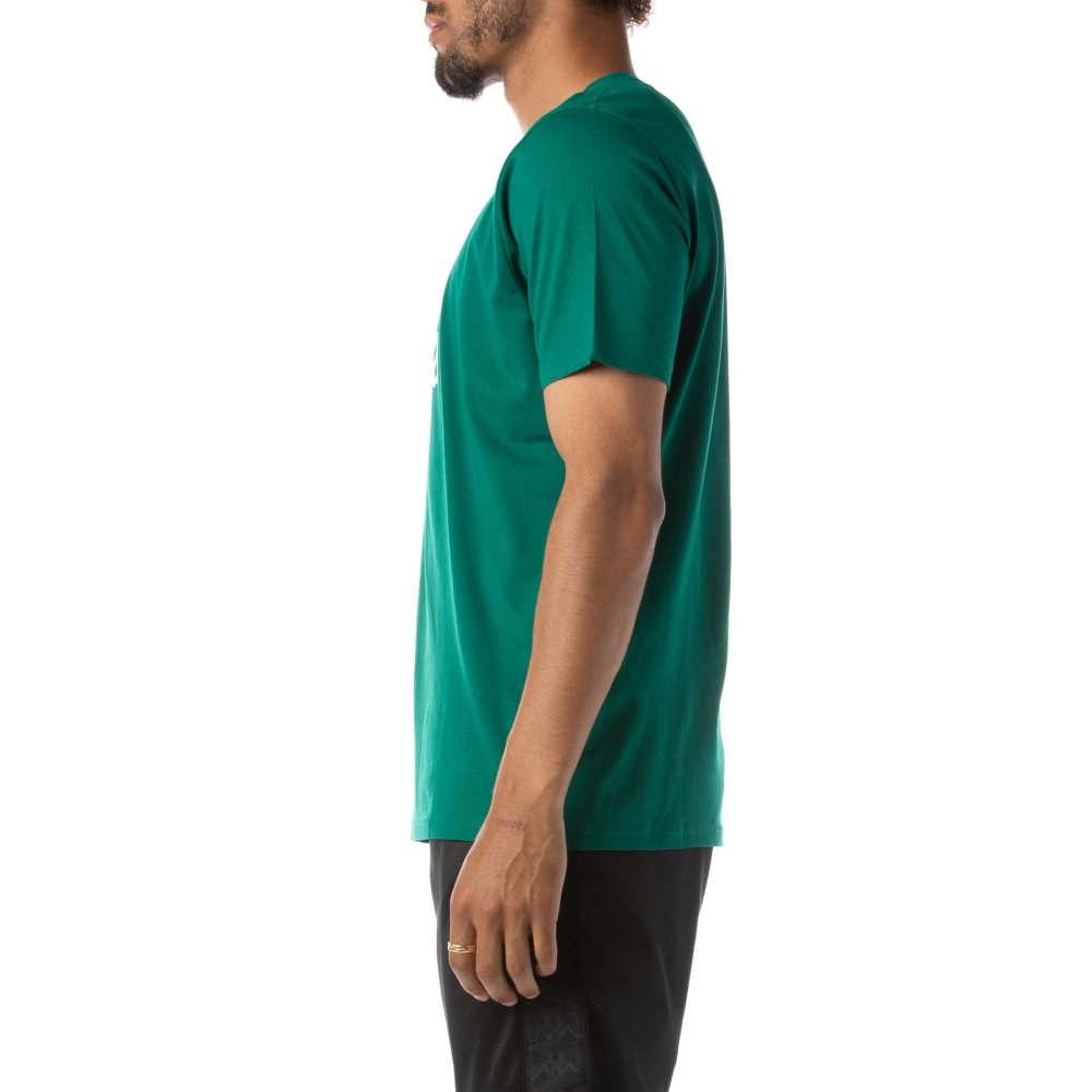 Kappa Authentic Estessi T Shirts Green White | 97625-TLYS