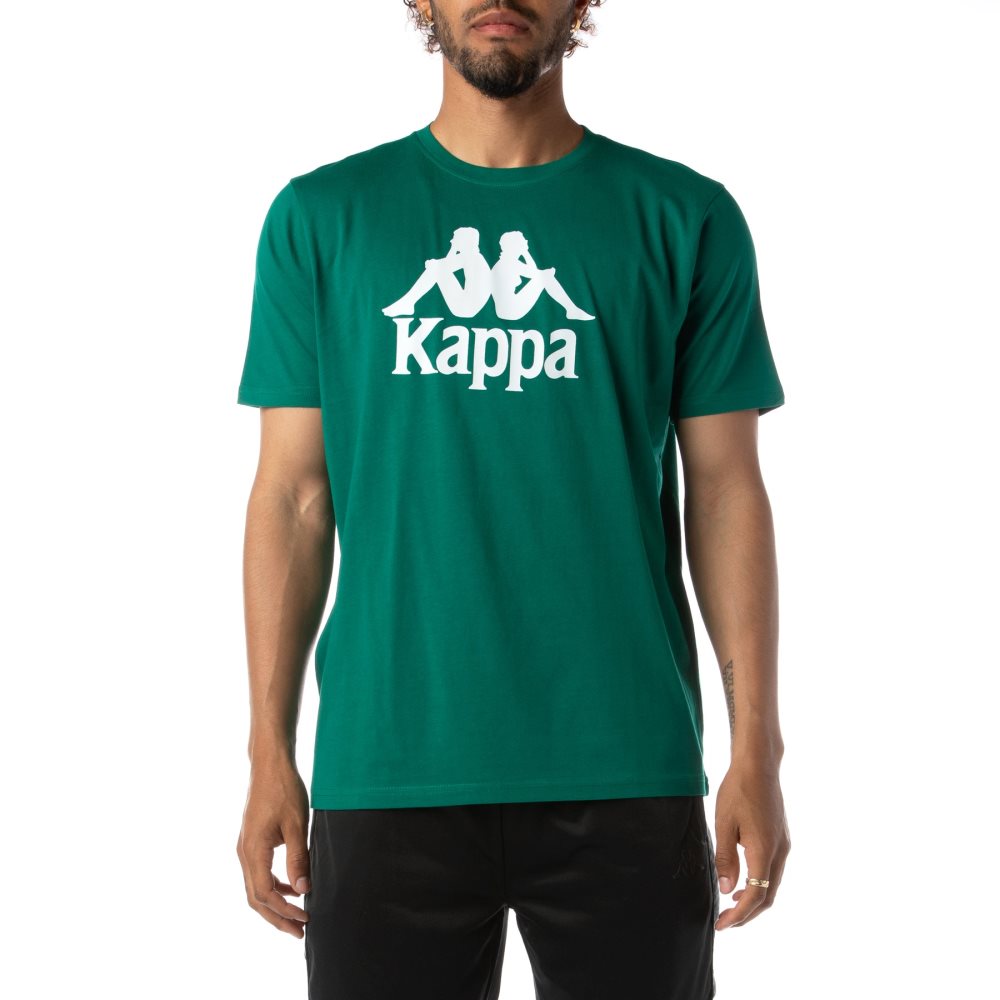 Kappa Authentic Estessi T Shirts Green White | 97625-TLYS