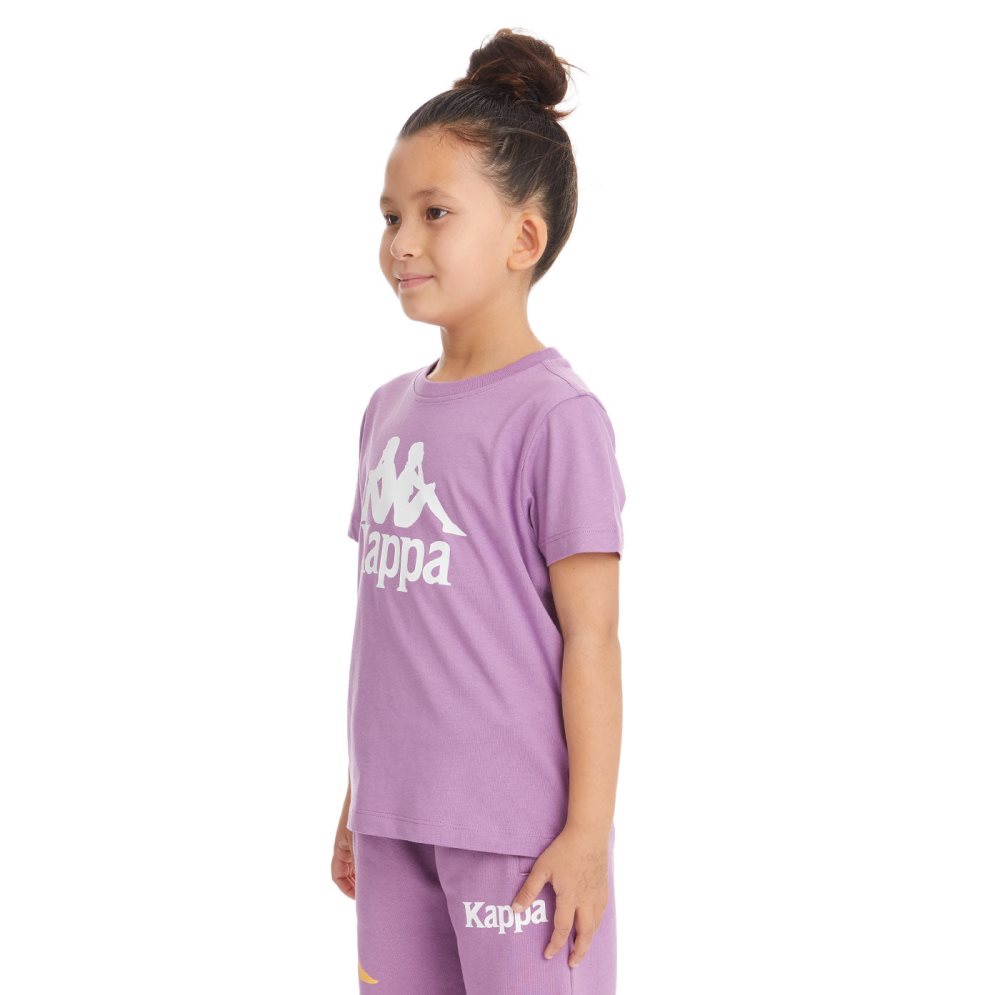 Kappa Authentic Estessi T Shirts Purple Lavender | 80354-FYMS